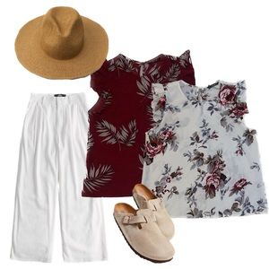 SHEIN 2 sleeveless floral tops size  S